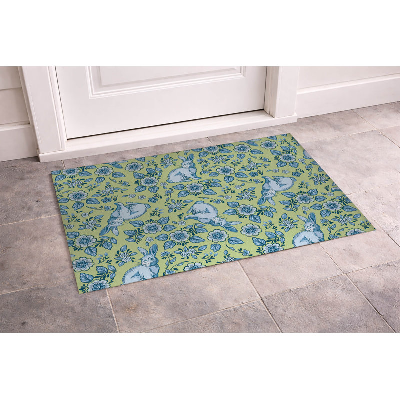 Paillasson Bunny Toile, Vert, L 17 po x L 24 po