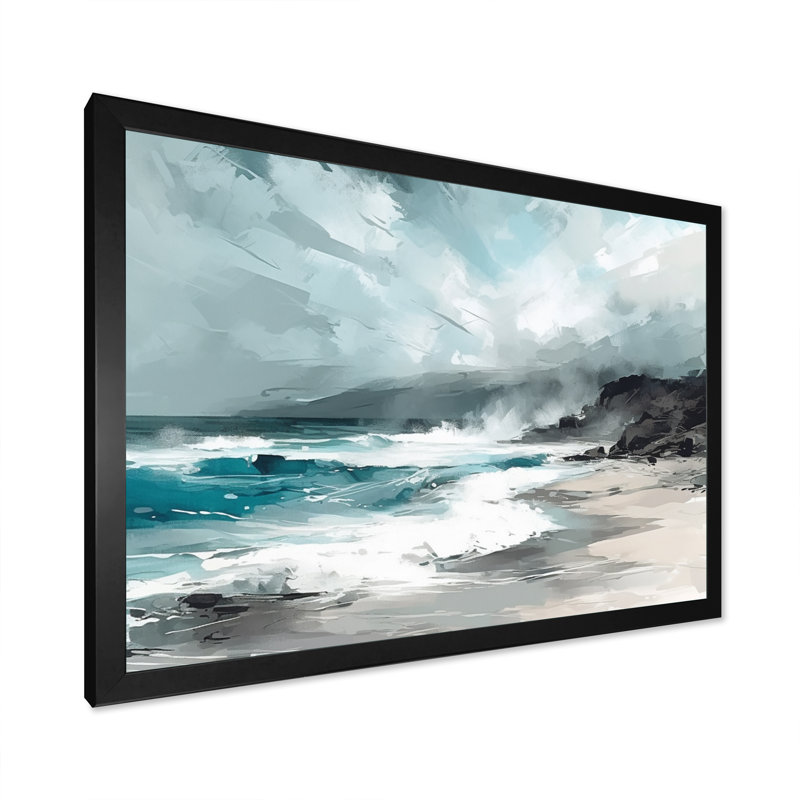 «Ocean's Embrace III» - Imprimé, Cadre photo noir, H 12 po x l 20 po x P 1 po