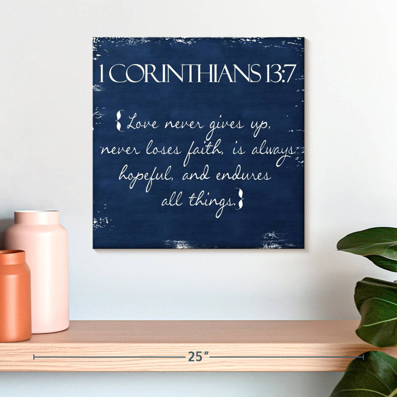 Corinthiens de Tergel - bleu, H 16 po x l 16 po