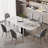 Rectangular Solid Wood + Sintered Stone tabletop Dining Table-110223179