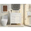 Meuble-lavabo de salle de bain 30 po avec lavabo supérieur, meuble-lavabo moderne avec 2 tiroirs et tiroir escamotable, meuble-lavabo simple