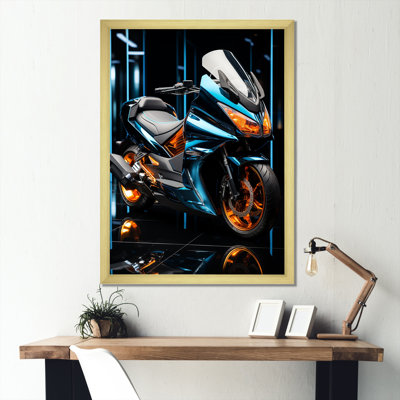 " Electric Blue Ride Scooter "