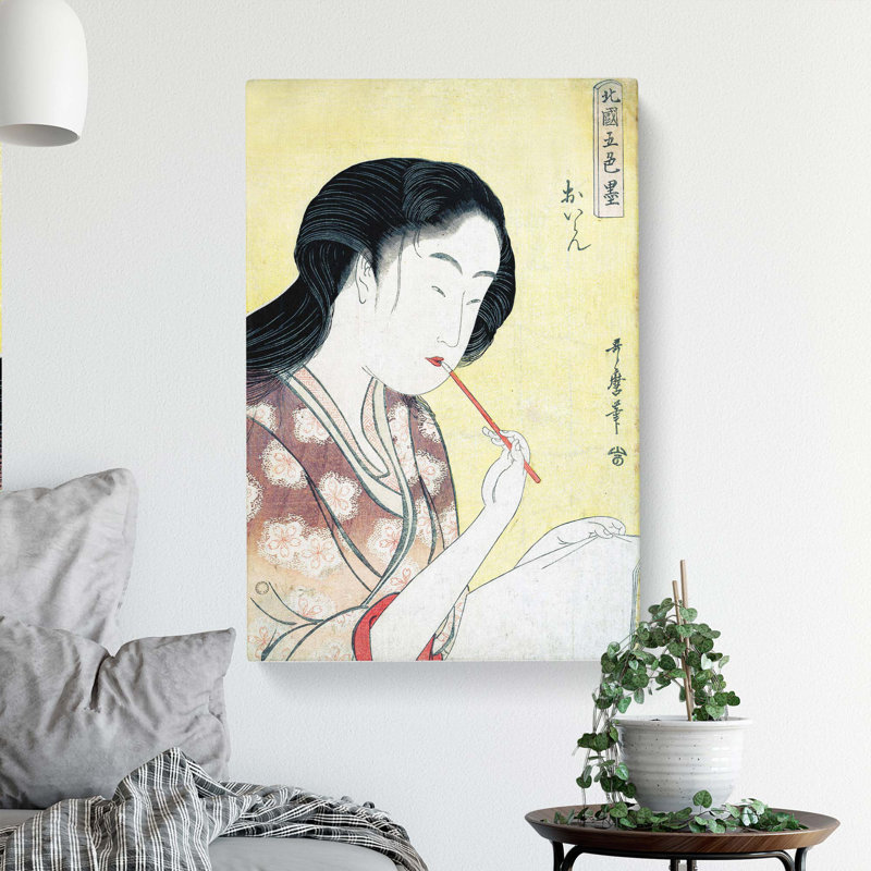 Writing Courtesan by Kitagawa Utamaro - Wrapped Canvas, 60cm H x 40cm W x 3cm D