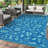 Waterproof Reversible Outdoor Rug – UV Resistant Plastic Straw Carpet – Lightweight & Collapsible for Patio, Deck, RV, Camping or Backyard – Floral Print-807674598-807674643