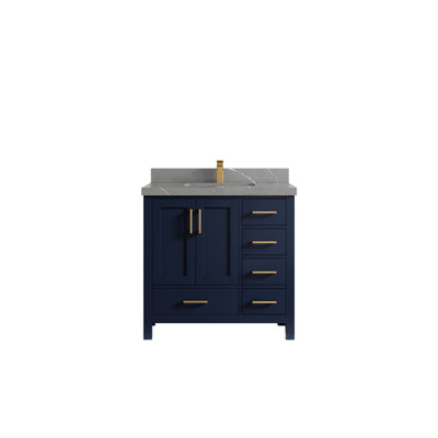 Malibu 36'' Single Bathroom Vanity with Quartz Top
