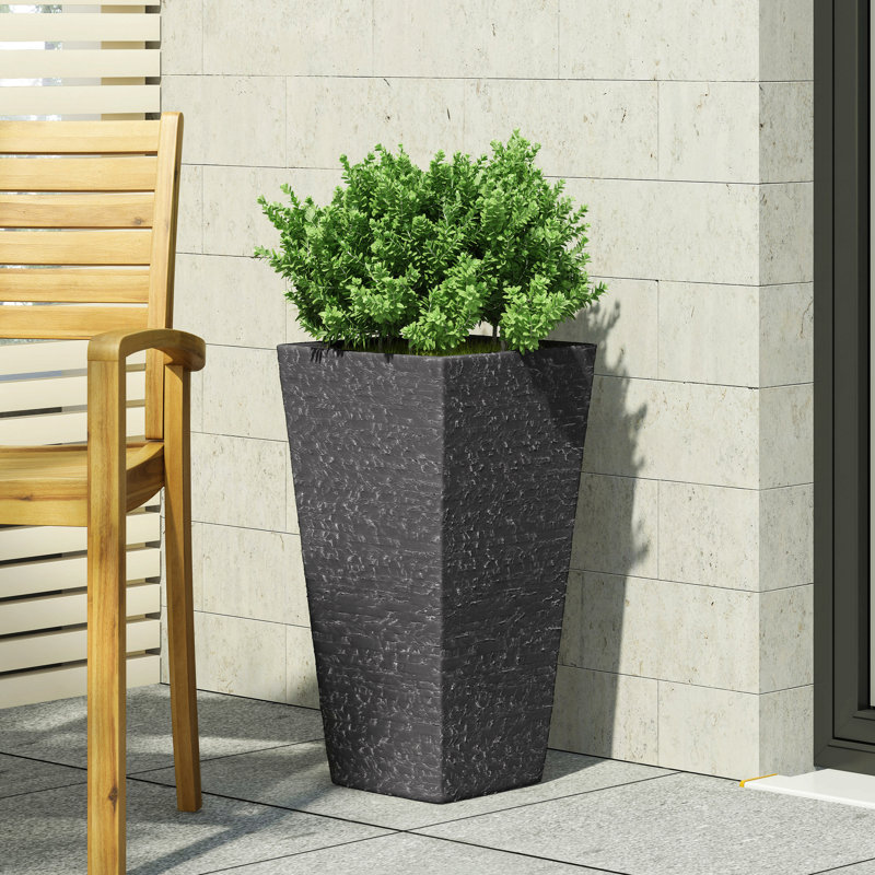 Pot de fleurs Mgo, H 29,75 po x l 15,5 po x P 15,5 po, Gris
