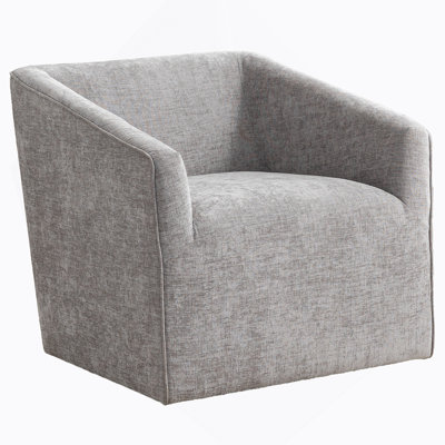 Nice Modern Upholstered Barrel Armchair, 360° Swivel