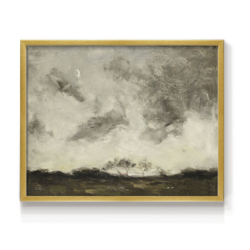 Paysages rétro - DCLIV - reproduction encadrée, H 8 po x l 10 po, Or