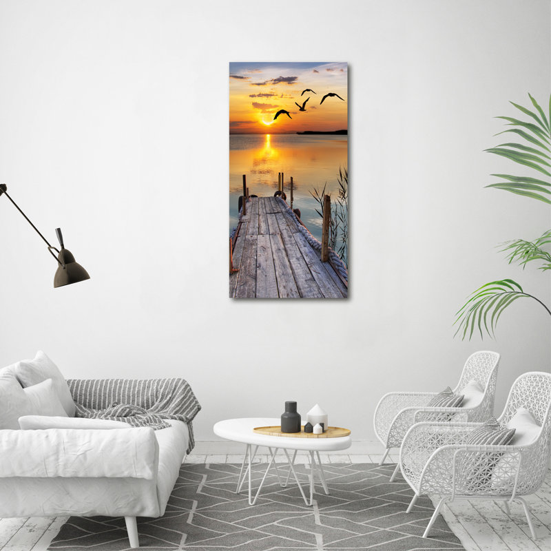 Wooden Pier - Wrapped Canvas Print