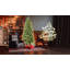 Arbre de Noël à charnière avec lumières DEL blanc chaud - branches mixtes en PVC + PE-1847397118