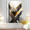 Golden Triangular Chevron - Geometric Wall Art