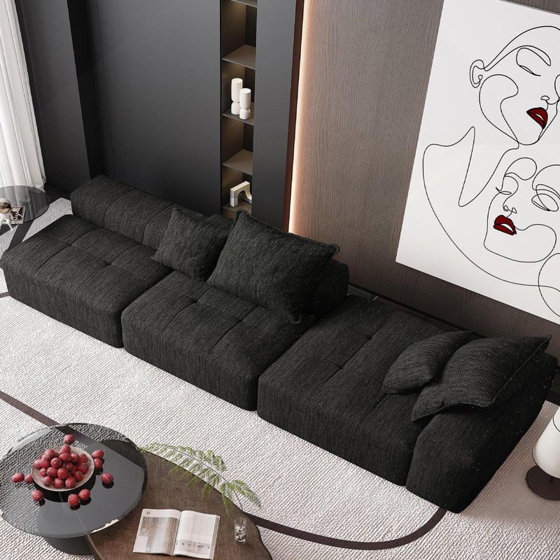 Canapé modulaire surdimensionné Modern, Noir