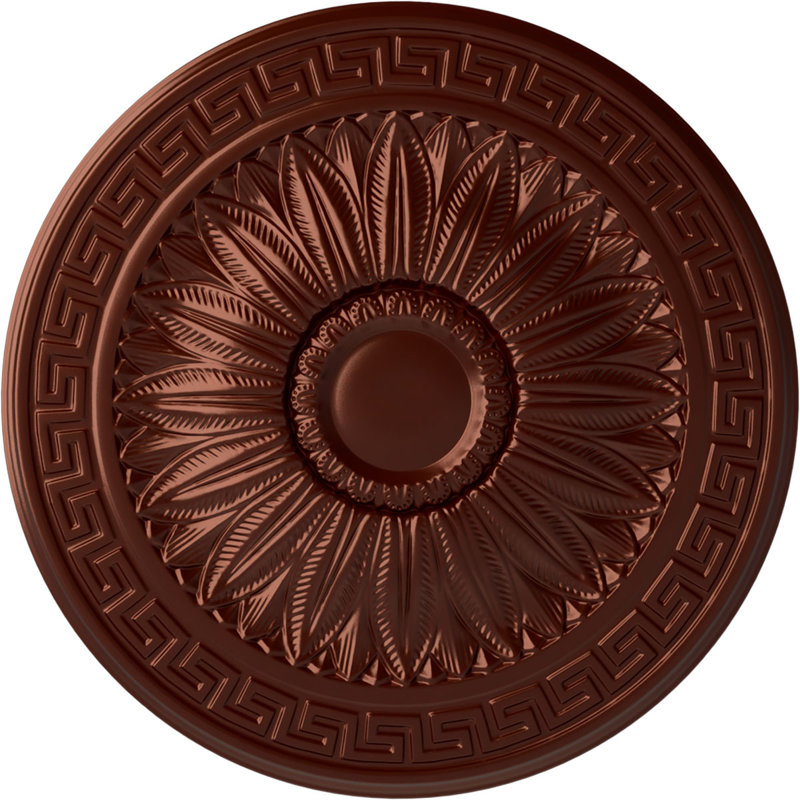 Endurathane Randee Ceiling Medallion, 20"OD x 1 3/8"P (Fits Canopies up to 3 7/8"), Hand-Painted Antique Copper Finish