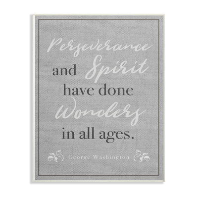 «Perseverance and Spirit» par Daphne Polselli, reproduction d'art textuel sur toile