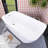 59'' x 28'' Freestanding Soaking Acrylic Bathtub in Gloss White