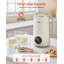Machine à lait 8 en 1, machine à lait de soja 34 oz avec mélange de 180 W, pour avoine maison, noix, soja, jus, lait frappé, céréales de riz, boissons à base de plantes avec auto-nettoyage, eau bouillante, délai de 12 heures