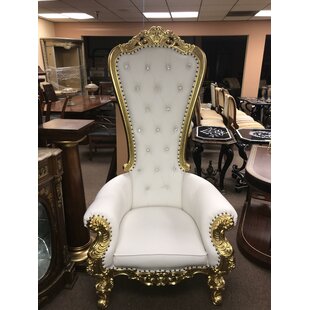 White King & Queen Chairs with Gold Trim