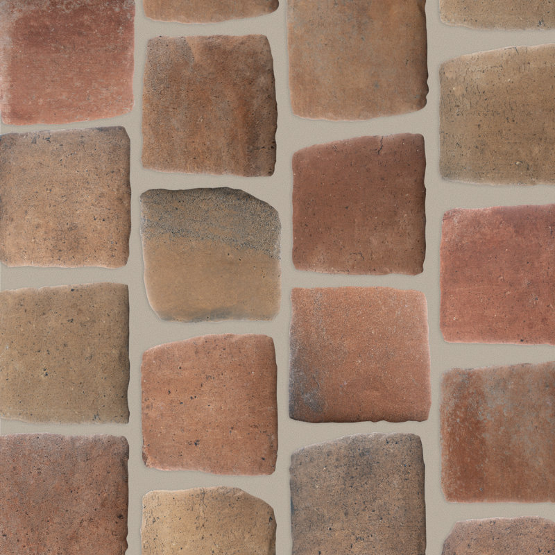 Benisa 6" x 6" Porcelain Spanish / Moroccan Wall & Floor Tile, Coffee