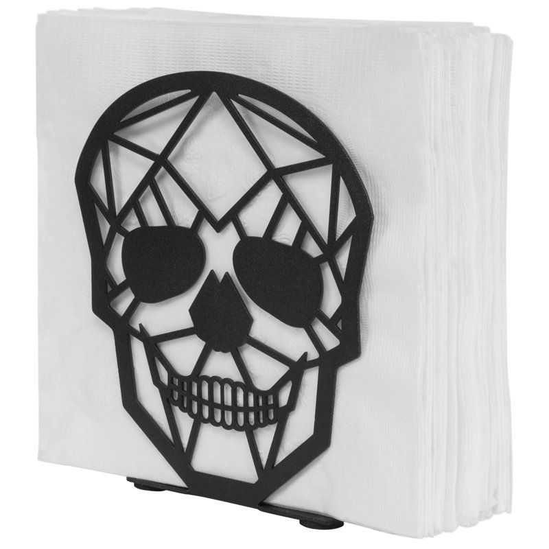 Halloween Skull Metal Standing Napkin Holder
