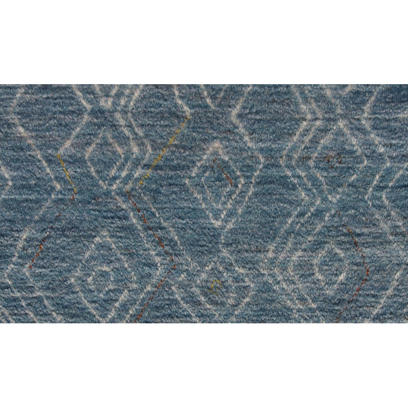 Geometric Hand Knotted 127cm X 182cm Area Rug
