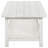 Distressed White Wood Coffee Table With Shelf