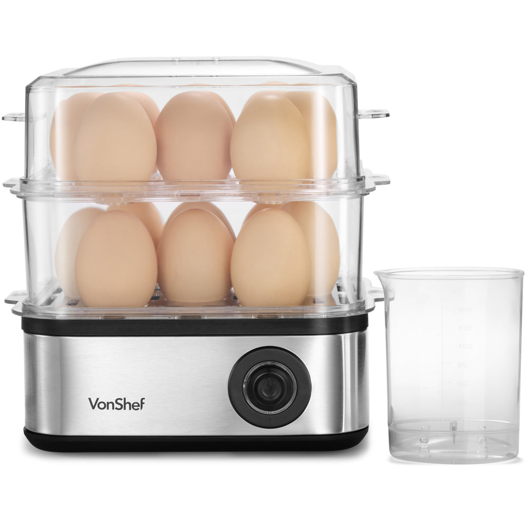 VonShef 3 in 1 Egg Boiler, Poacher and Omelette Maker Electric