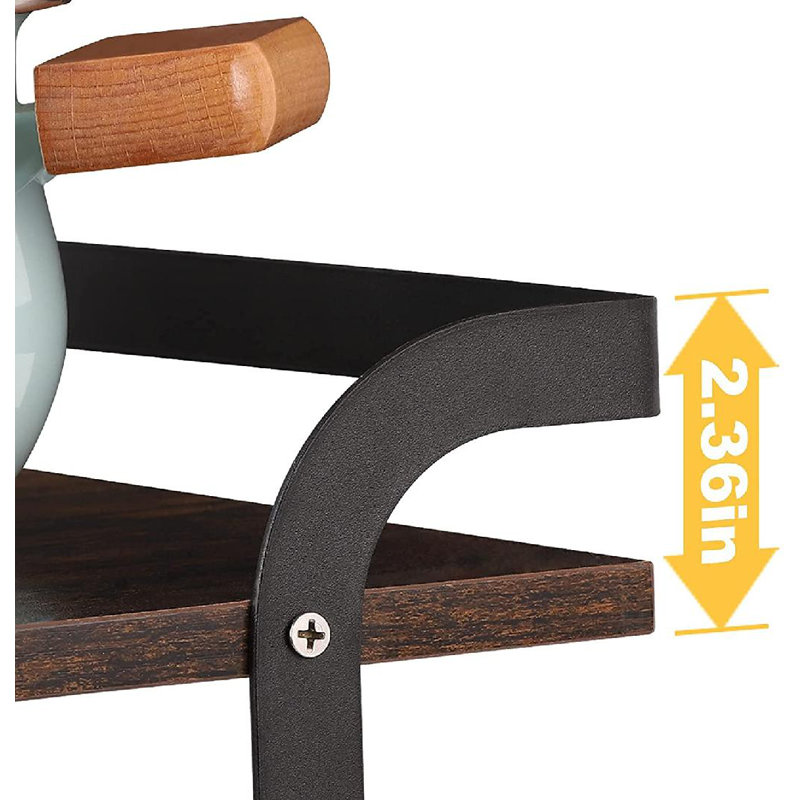 Petite étagère de coin à 2 niveaux pour comptoir de cuisine, H 12,6 po x l 12 po x P 12 po