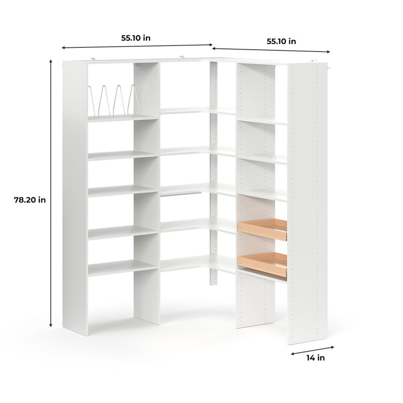Dotted Line Jorah 55.1" Pantry System