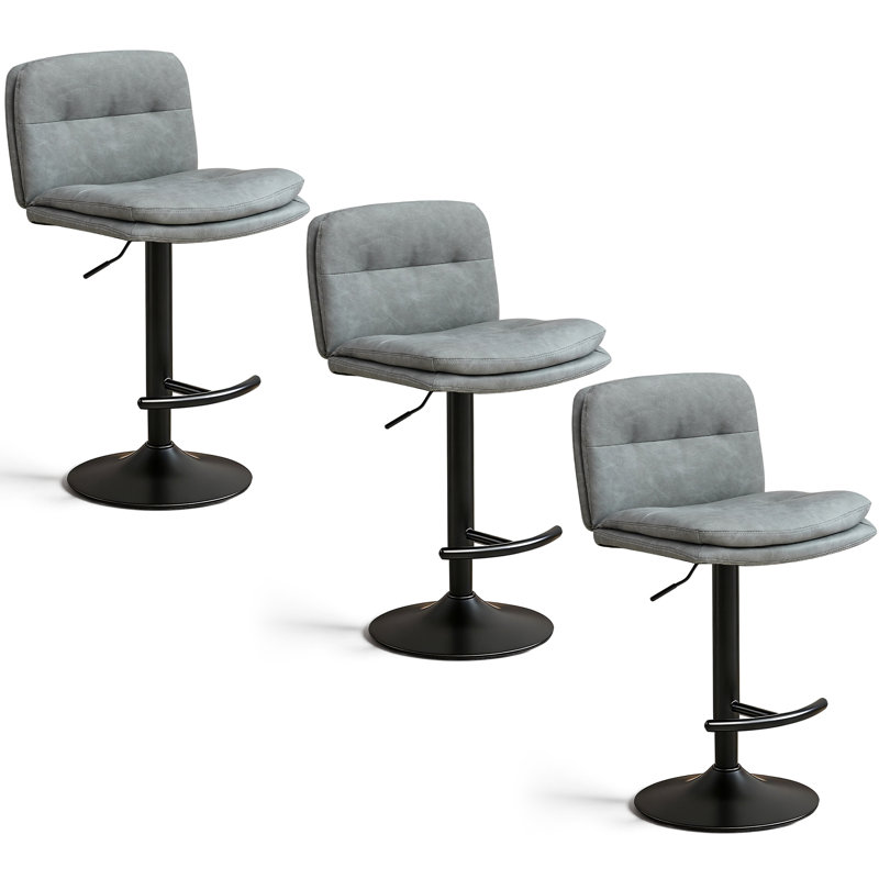 Tabourets de bar pivotants de style moderne, Gris, 3