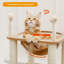 Arbre à chat de 51 po de style chateau moderne en bois, chat, chat