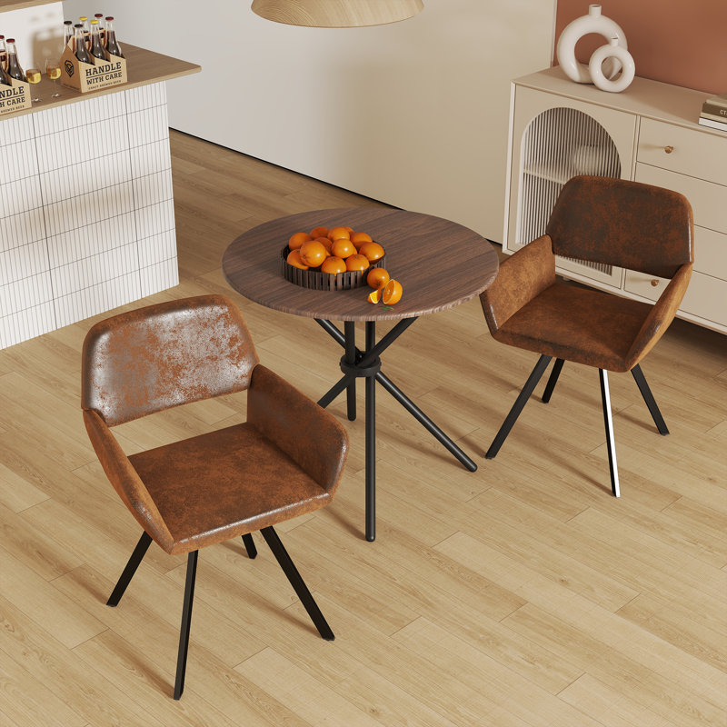 California Swivel Dining Chairs, 2, Brown