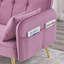 Accoudoir rond en velours 72,5 po Sritha-145971191