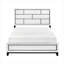Structure de lit grand moderne et contemporain de couleur blanche, fabrication en bois massif avec motif de lignes noires pour la chambre à coucher-1580609459-1580609457