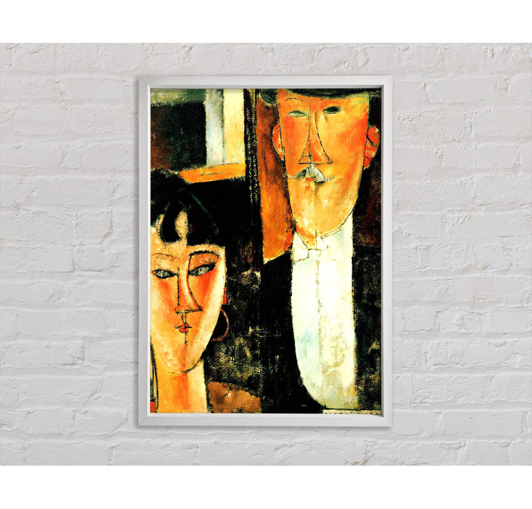 Braut und Bräutigam von Amedeo Modigliani - Einzelbildrahmen Kunstdrucke auf Leinwand