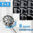 No-tool Installation 5 Inch Rain Shower & 7-spray Handheld Combo With 26" Adjustable Slide Bar, Dual Flow 1.8gpm Watersense-116795042