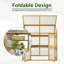 Serre en polycarbonate transparent - Laissez entrer la lumière du soleil. Structure en bois résistante aux conditions difficiles.