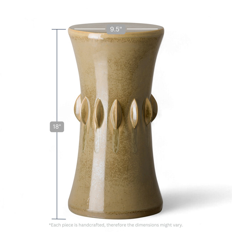 Vase de table en céramique 18" brun/extérieur Adonia