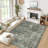 Vintage Machine Washable Rug for Living Room  Non Slip Non Shedding Floor Cover  Low Pile Carpet Foldable Floral Print Soft Mat for Nursery Bedroom Office-507856936