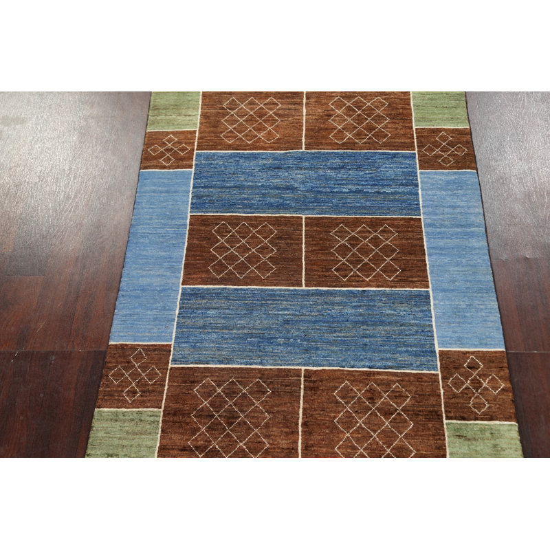 Geometric Gabbeh  Oriental Area Rug 4x6