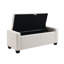 48" Light Grey Storage Ottoman Bench With Safety Hinge, High Load Bearing Upholstered Home Storage Rest Bench-681929185