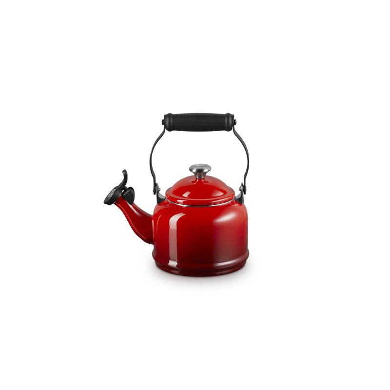 Demi 1.25 Qt. Enamel on Steel Tea Kettle, Cerise