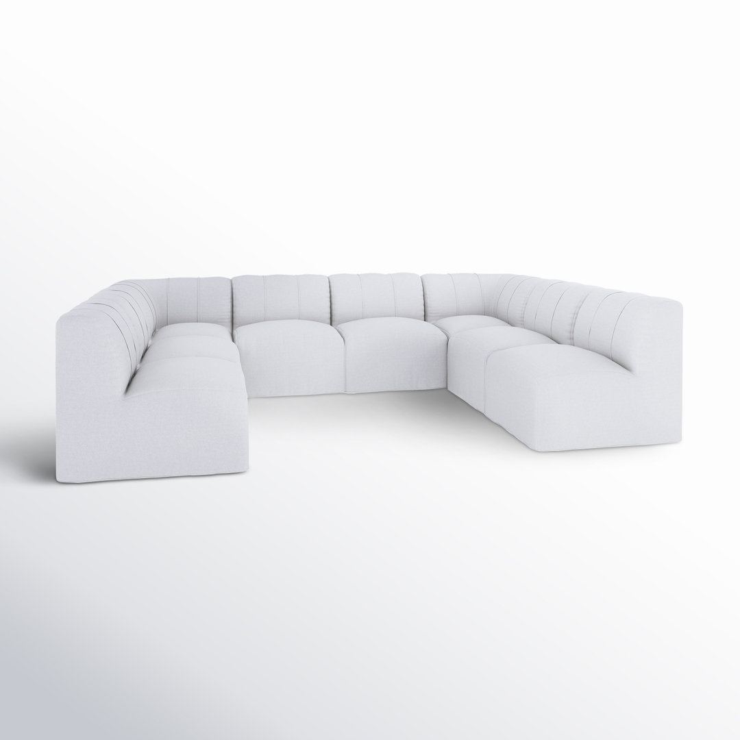 Praia 124" Sunbrella® Outdoor U Sectional Joss & Main Cushion 