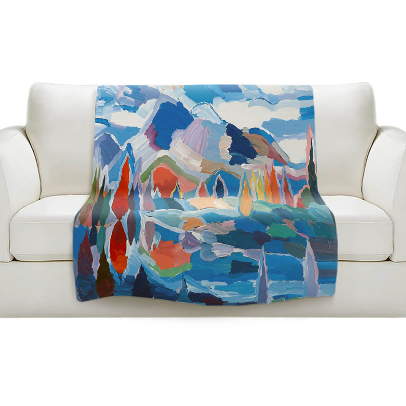 Couverture sherpa doux en mode bleu, l 68 po x L 80 po