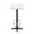 Basquez Rectangular Laminate Table Top with Bar Height Table Base and Foot Ring-23981401-109264068