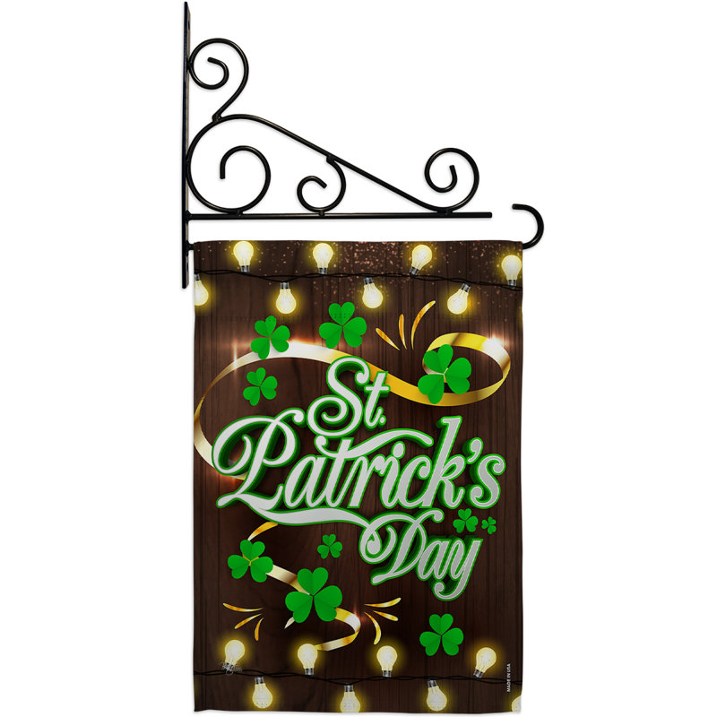 Double Sided 18.5'' H x 13'' W Polyester St. Patrick's Day Flag Set