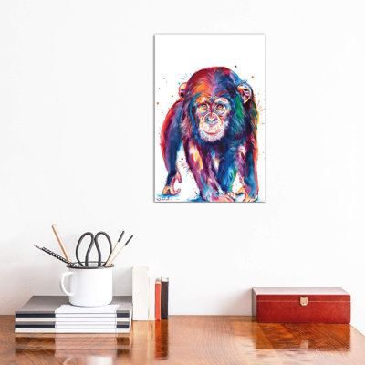 Chimp - Wrapped Canvas Painting