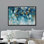 «Textured Effect Teal Abstract Geometric Blue Tones Shapes Modern Art Images» sur