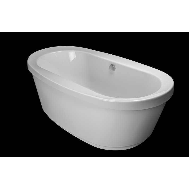 Bravo 65.5" x 35.625" Soaking Bathtub, White
