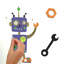 Bordure de papier peint Robots L 10,25 pi x l 9,23 po