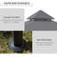 Nannore 2.5x1.5m Grill Gazebo Canopy Double Tiered, Grey
